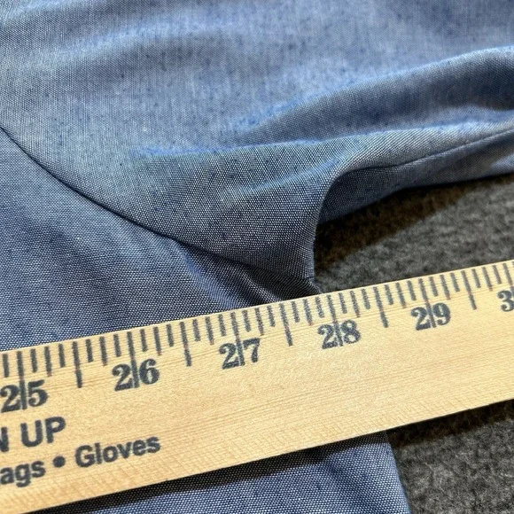 Vintage 90's Big Mac Blue Shirt Chambray Work Wear Pearl Snap Size 2XL Big USA - Picture 5 of 15